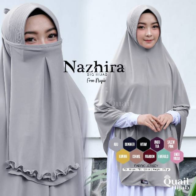 NAZHIRA QUAILHIJAB BERGO CADAR JILBAB CADAR HIJAB CADAR KHIMAR CADAR