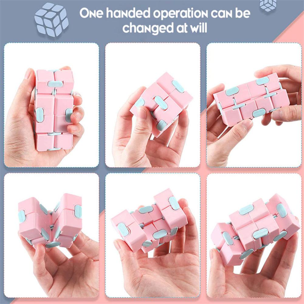 Timekey Mainan Fidget Cube Infinity Mini Untuk Penghilang Stress Anakdewasa G1K5