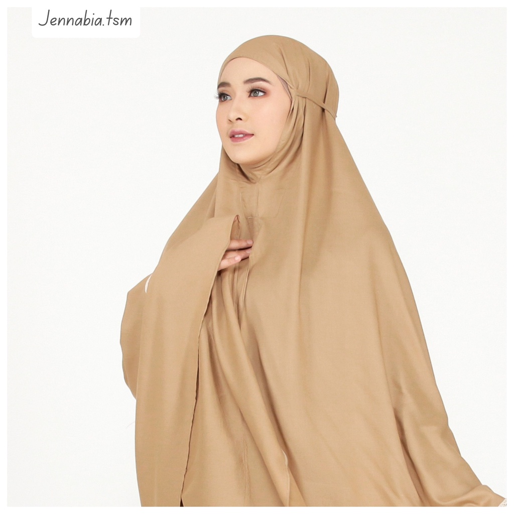 JENNABIA - Mukena Dewasa Polos Katun Premium Traveling Murah