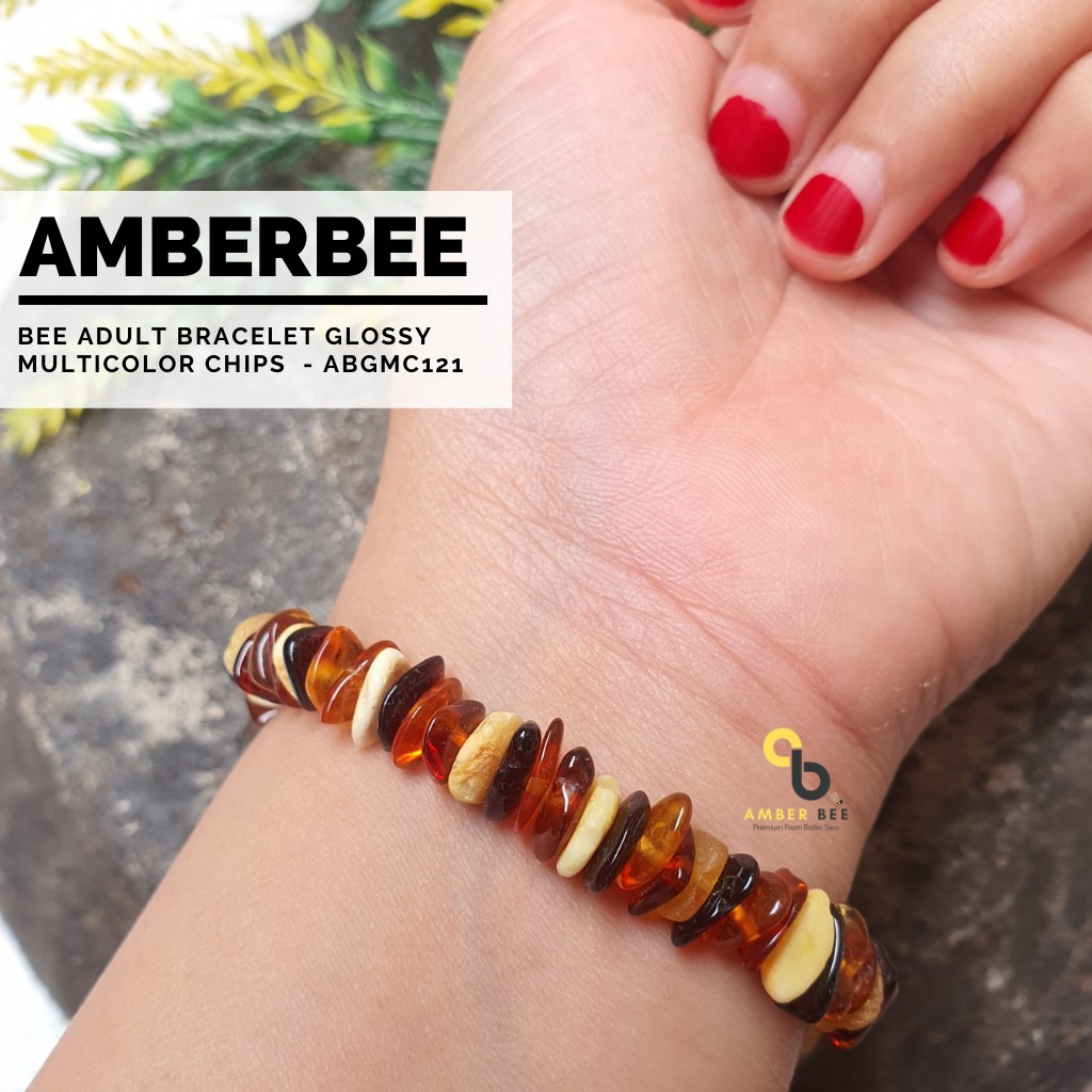 PROMO Gelang Amber Dewasa Premium Stretchy Chips ABGMC121 By Amber Bee