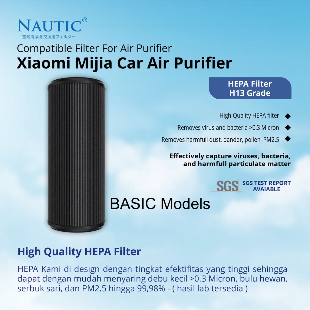 Replacement Filter Air Purifier Xiaomi Car Air Purifier / HEPA / CARBON FILTER Xiaomi Mijia Car Air purifier