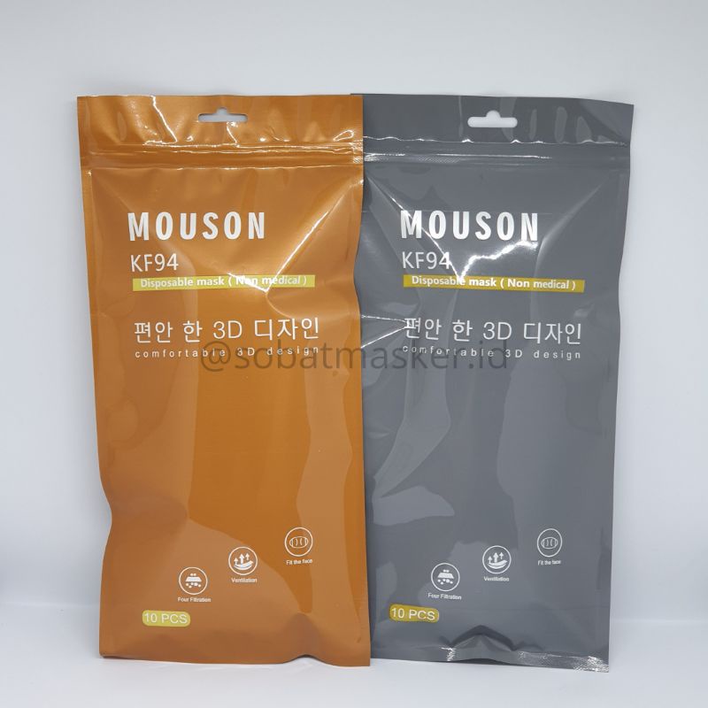 Masker Mouson KF94 Gold, Dark Grey & Light Grey