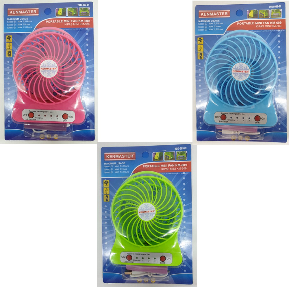 KENMASTER KIPAS ANGIN LISTRIK ELEKTRIK PORTABLE MINI USB FAN