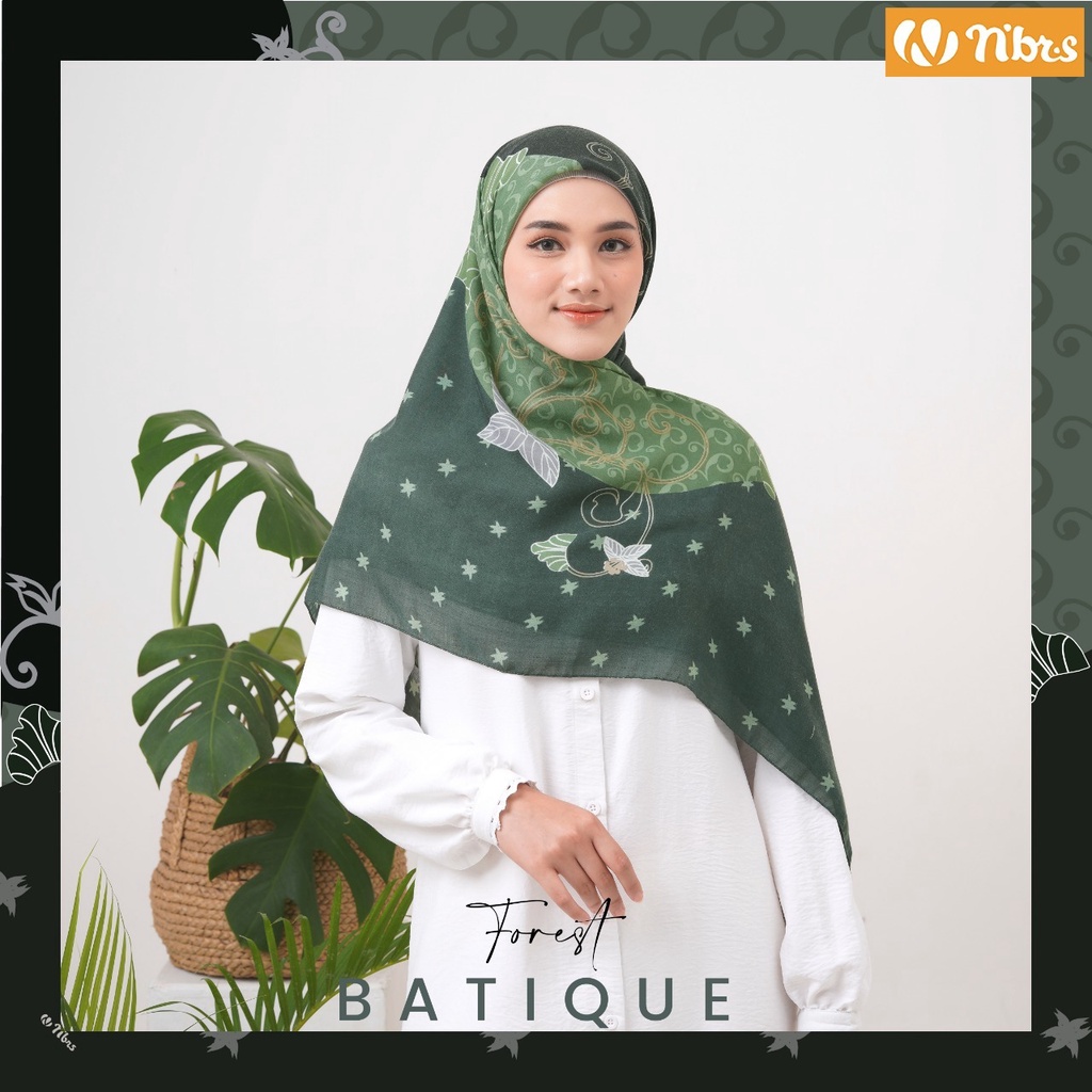 NIbras Hijab Batique Bahan Voal Hijab Segiempat Motif Casual outfit Modern by Nbrs bisa COD