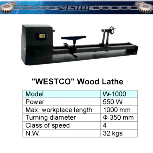 Mesin Bubut Kayu 1 Meter WESTCO TMC1000 / Wood Lathe Beads Woodworking TOYAMA 1M TMC 1000 - Mesin Catok Kayu WESTCO