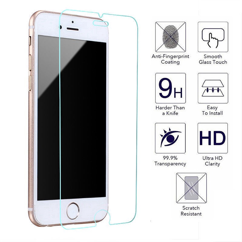 9H For iPhone 11 11Pro X XS XR Max 8/8 Plus 6 6s 7 Screen Protector Tempered Glass