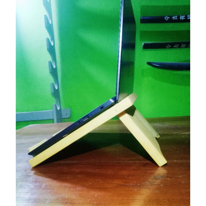 Meja Laptop Lipat Kayu/Stand Laptop Bahan kayu