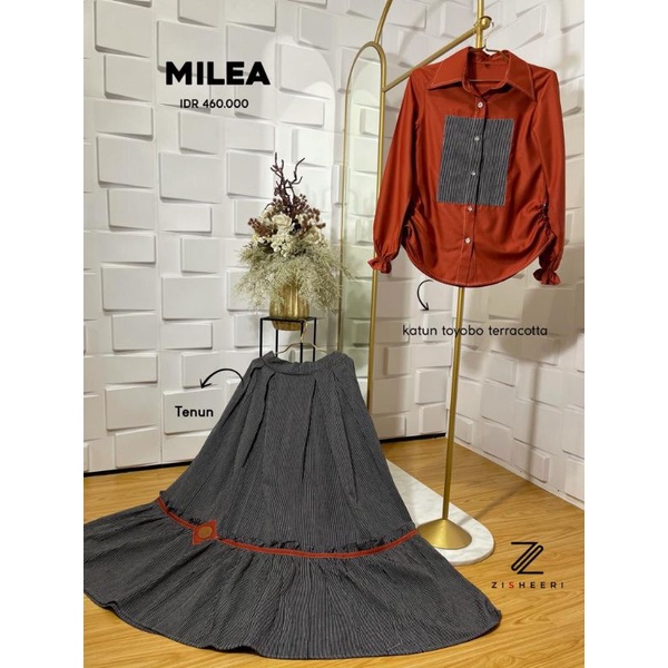 Milea by Zisheeri / Casual Dress / Gamis Branded / Moslem Wear / Gamis Wanita / Holwa Fashion