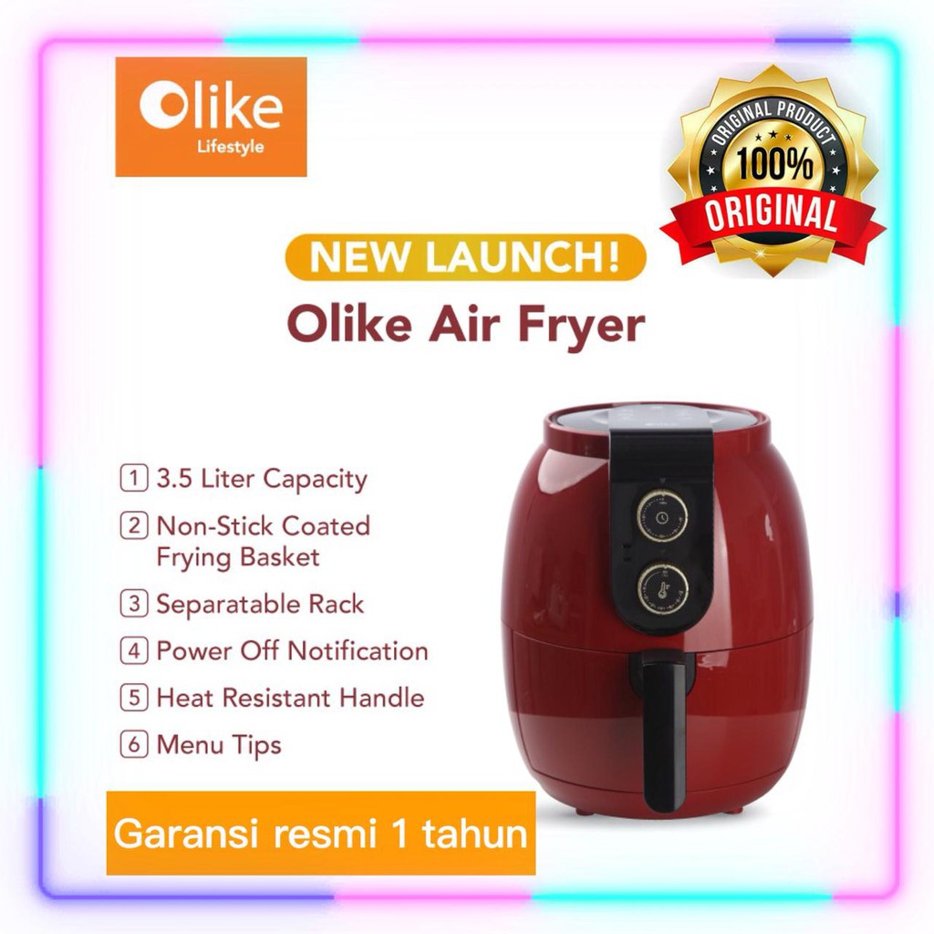 OLIKE AIR FRYER - GARANSI RESMI 1 TAHUN