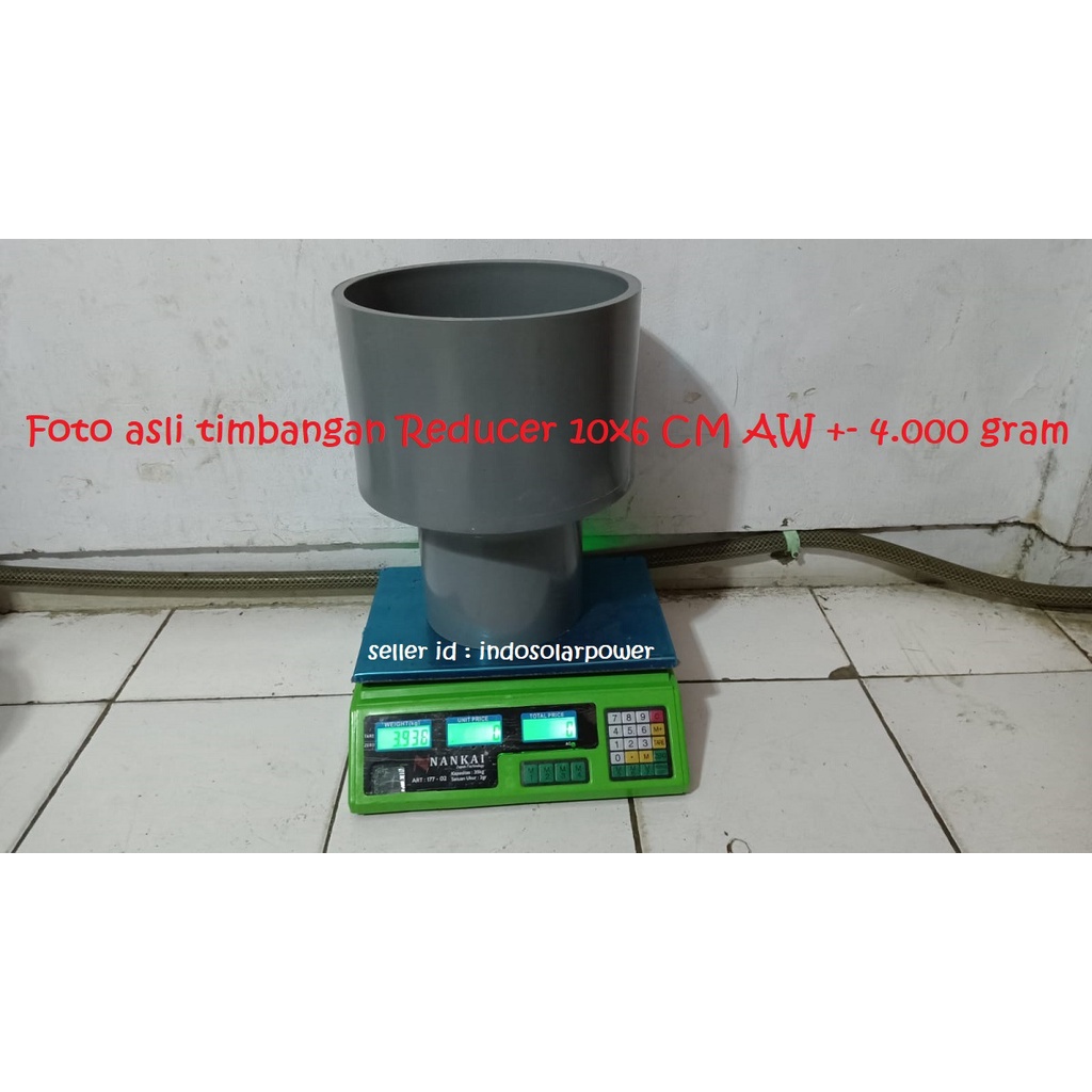 Reducer PVC 10x6 10 x 6 inch inci increaser v.sok vlok vlog sock sok bisa untuk sambungan semua merk pipa pralon paralon rucika wavin triliun intilon vinilon champion pacific maspion alderon supralon winlon dll