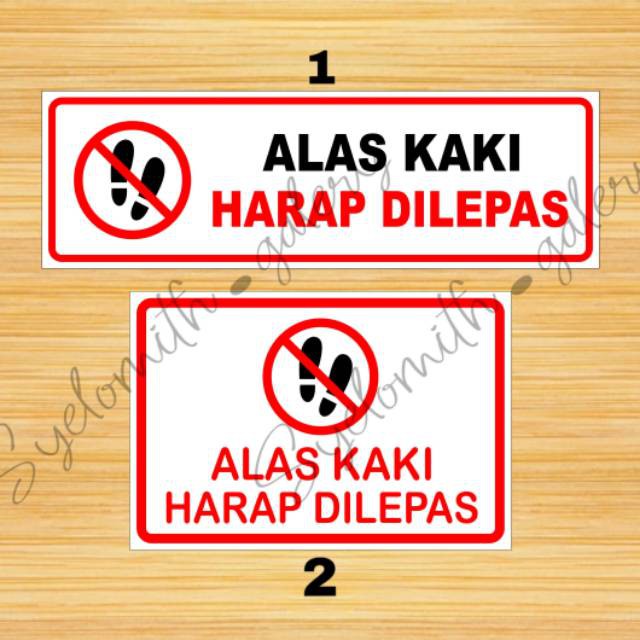 

TERMURAH STIKER ALAS KAKI HARAP DI LEPAS STIKER PERKANTORAN STIKER MUSHOLA