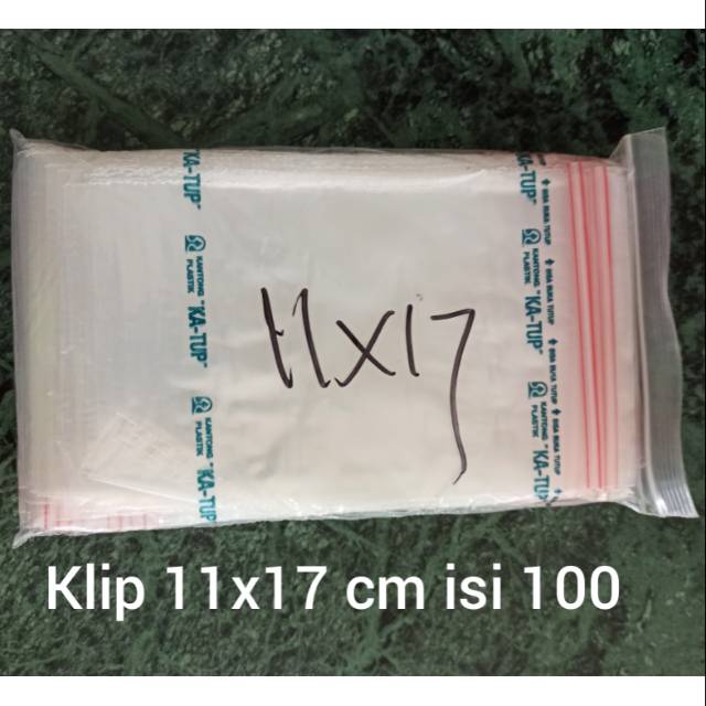 

Plastik klip 11x17 ukuran sedang