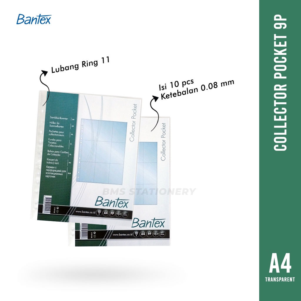 

[BMS Tangerang] Bantex Collector Pocket Sleeve PP (10 sheets) #2159 08