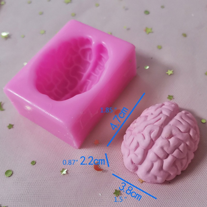 Cetakan Resin Epoksi Cerebrum Handmade Diy Bentuk Kepala Otak Bahan Silikon Untuk Seni Kerajinan