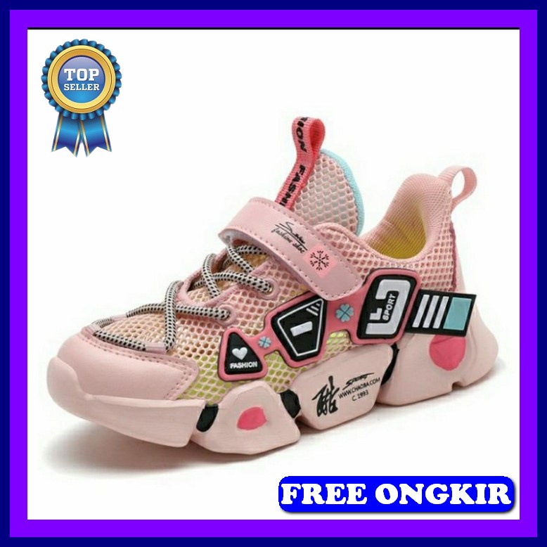 Promo Sepatu Sneaker Anak Perempuan Running Sporty Korean Style Size Termurah Ganzila Sepatu Anak Sp