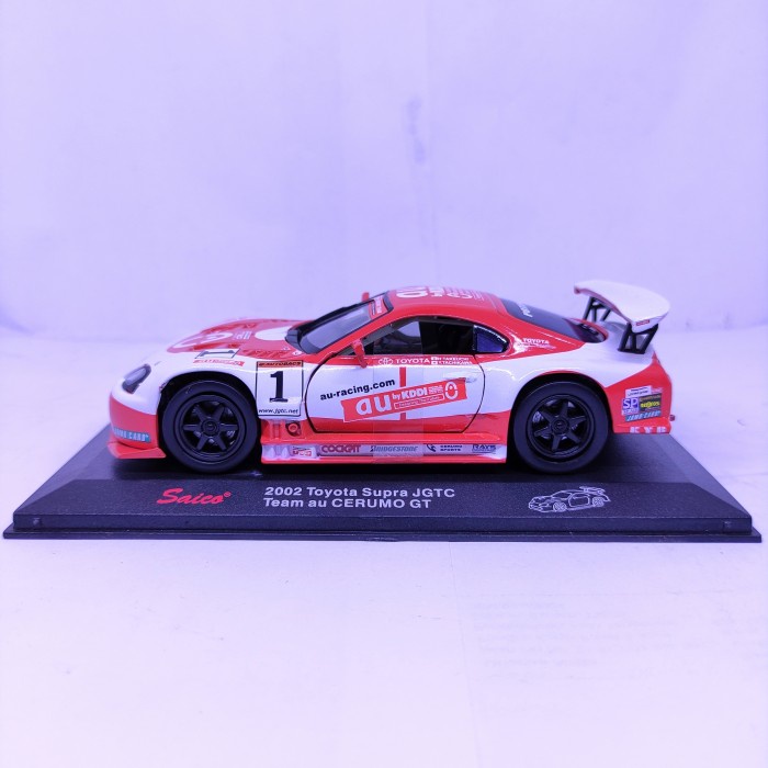 DIECAST MINIATUR MOBIL TOYOTA SUPRA TEAM AU CERUMO GT 1:32 SAICO RALLY