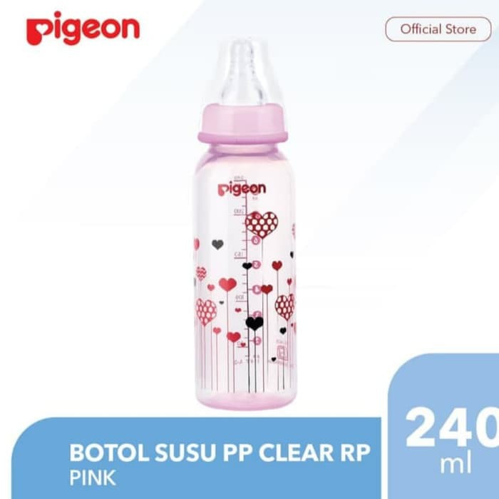 Botol Susu Pigeon Clear Pink Dan Blue