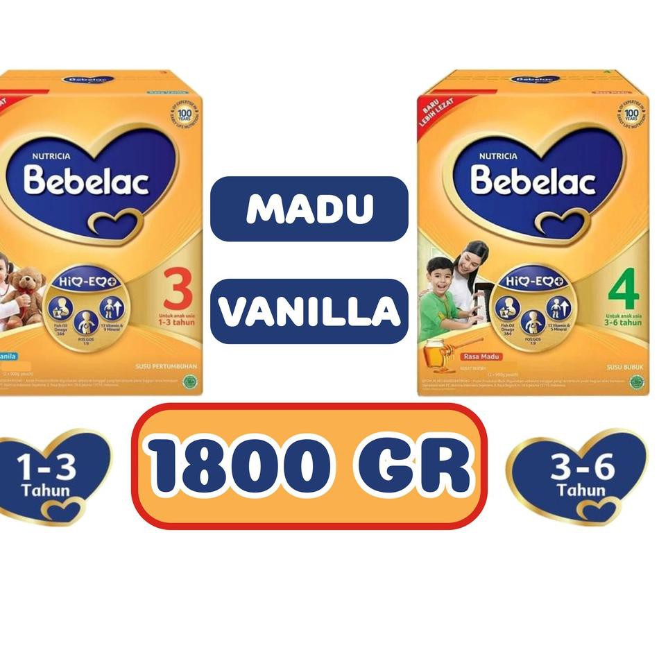 Bagus Dipakai Bebelac 3 4 1800 Gram Vanilla Madu Susu Pertumbuhan Hiq Eq Shopee Indonesia