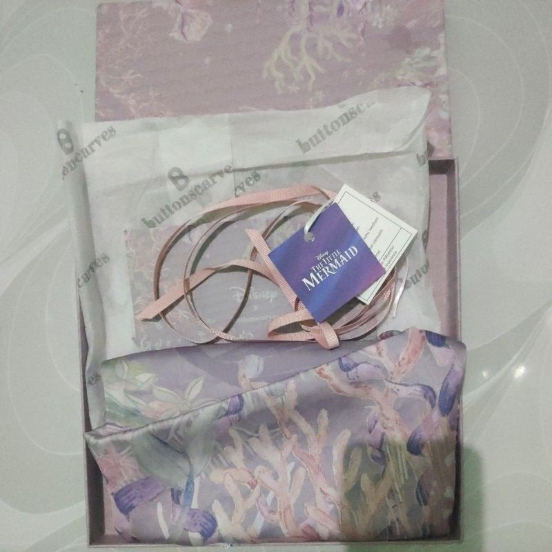 Buttonscarves The Little Mermaid Lavender Satin