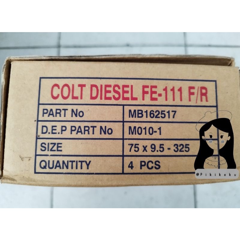 Kampas rem PS100 IBK + paku kampas paku rivet Kampas rem ColtDiesel FE111