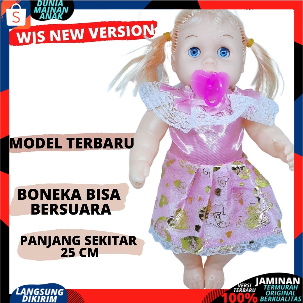 Mainan Anak Perempuan Boneka Bayi Baby Dot Bersuara Papa Mama Ketawa Menangis Kado Ulang Tahun Anak