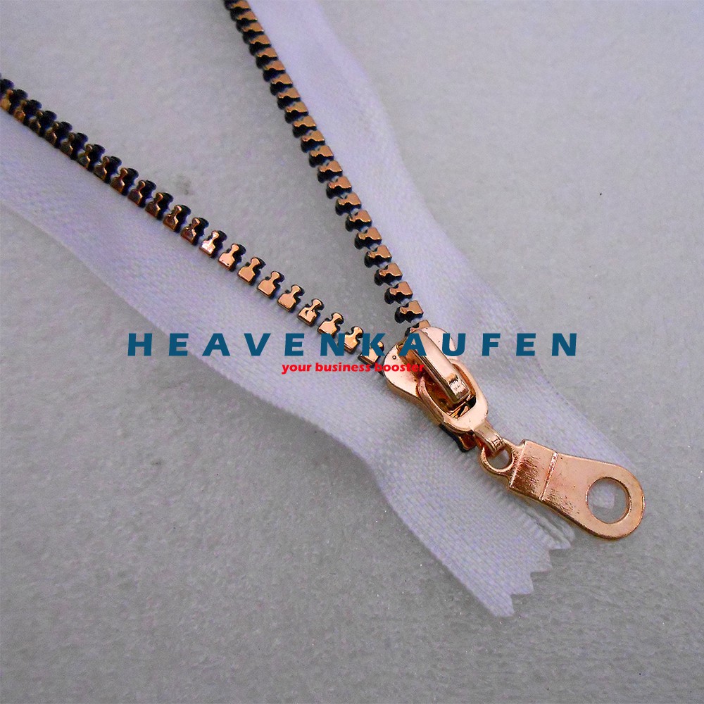 Resleting Zipper 25 cm Vislon Rose Gold Untuk Resleting Busana Pakaian Wanita Dll Kode VR