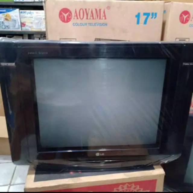 TV TABUNG LG SLIM FULL BLACK 21in
