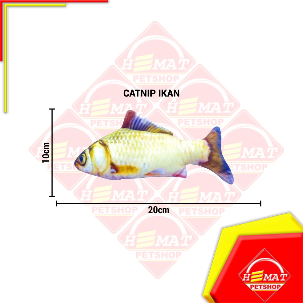 Mainan Kucing Anjing Gigitan Pet Toy Cat Nip Catnip Fish Ikan Murah