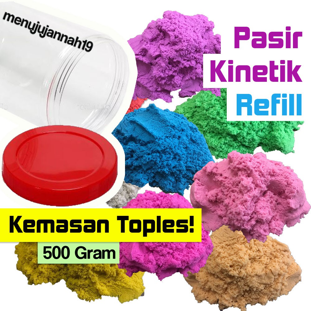 Pasir Kinetik Ajaib - Kemasan TOPLES Refill - 500 Gram