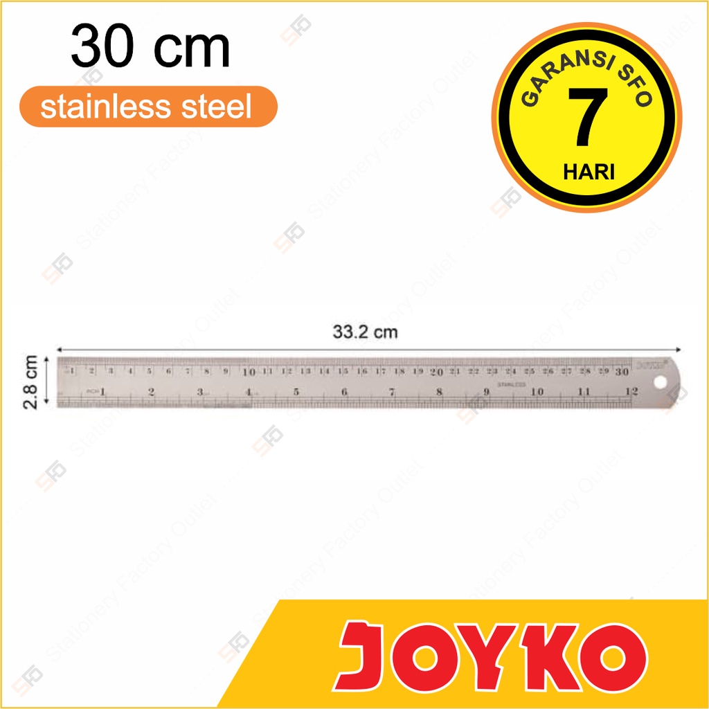 

Penggaris Besi Joyko 30cm - RL-ST30 - Stainless Steel Ruler 30 cm