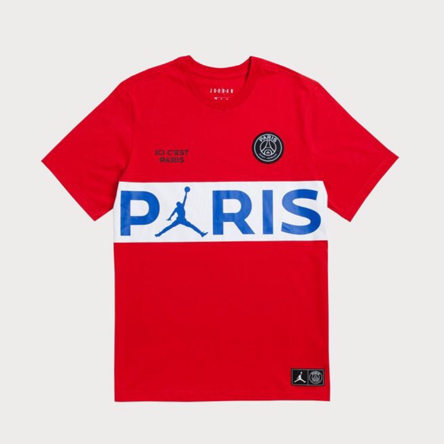 Jordan x PSG Wordmark Tee 2019/2020 Red