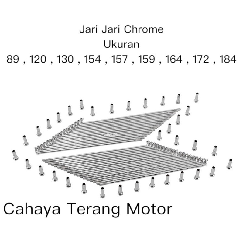 Jari Jari Import Isi 36Pcs Chrome Bahan Stainless Anti Karat Model TDR Universal 89, 120, 130, 154, 157, 159, 164, 172, 184