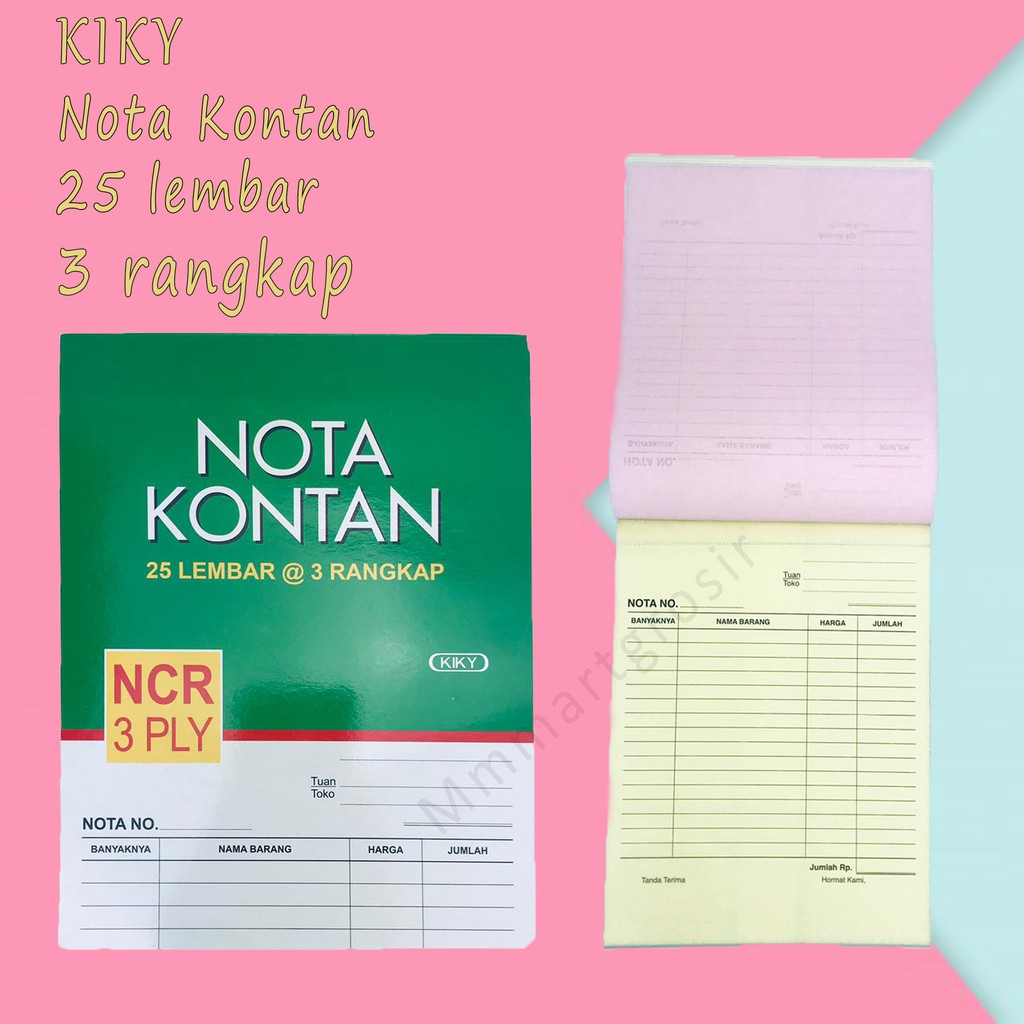 Nota Kontan / Kiky / Nota 3rangkap / 3ply 25lembar