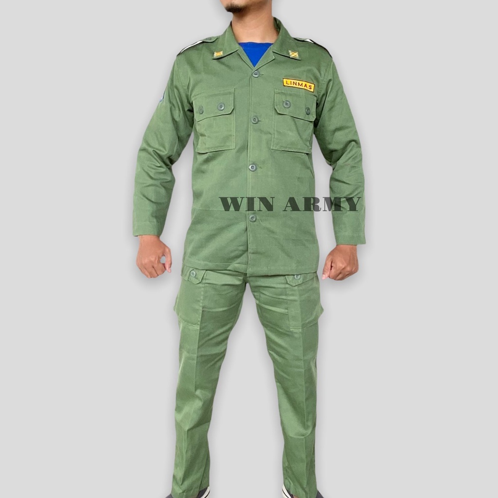 Seragam PDL linmas terbaru ripstok, stelan linmas model Ripstok, baju seragam linmas, baju hansip, pelindung masyarakat