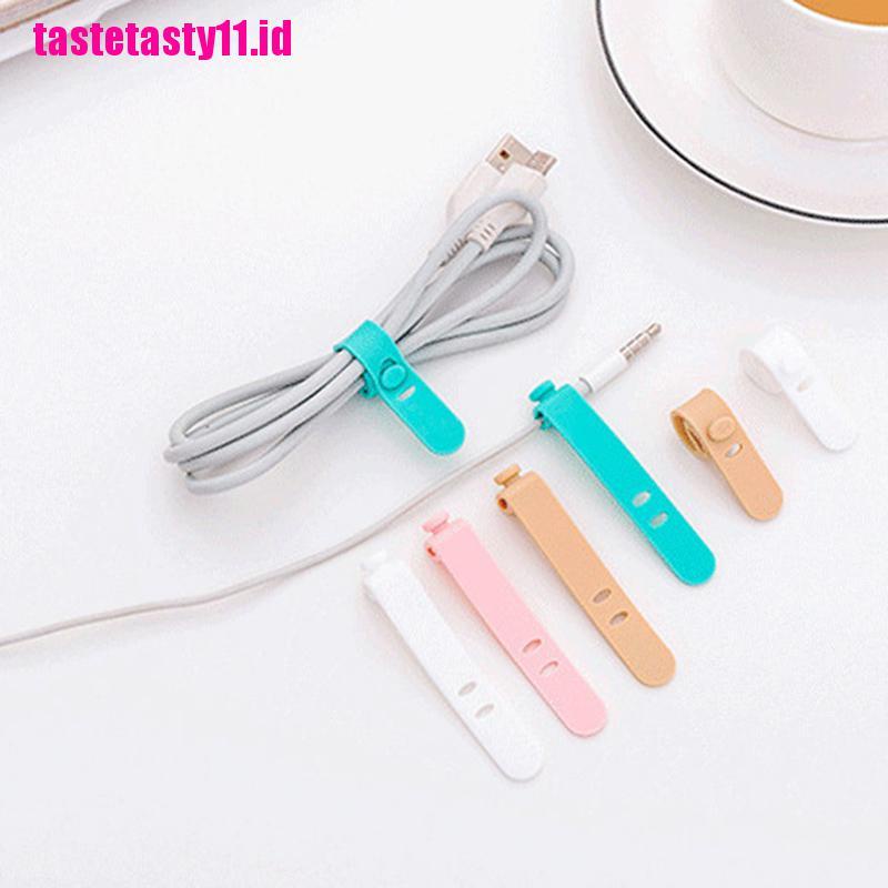 【TTID】4Pcs Silicone Cable Organizer USB Data Wrap Cord Winder Wire Protector Ho