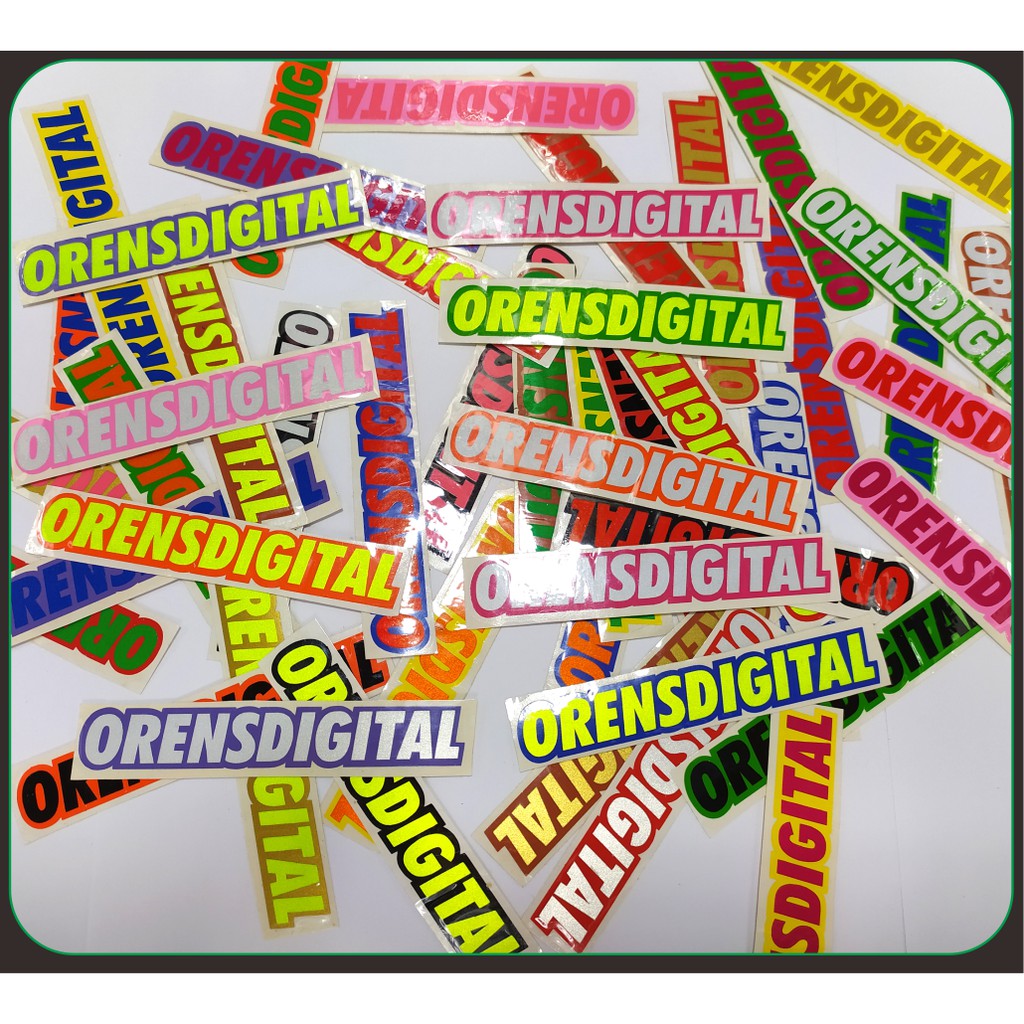

Label Nama / Cutting Sticker Tumpuk 2 Warna