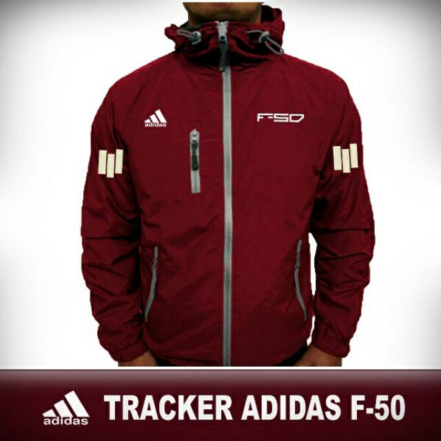 JAKET TRACKER ADIDAS F50 ( MAROON )