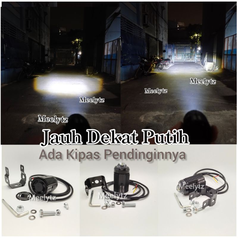 Dijamin Ori Dari IBRIGHT Lampu tembak Laser Led D2 D3 mini 2 Mode High Low Putih waterproof