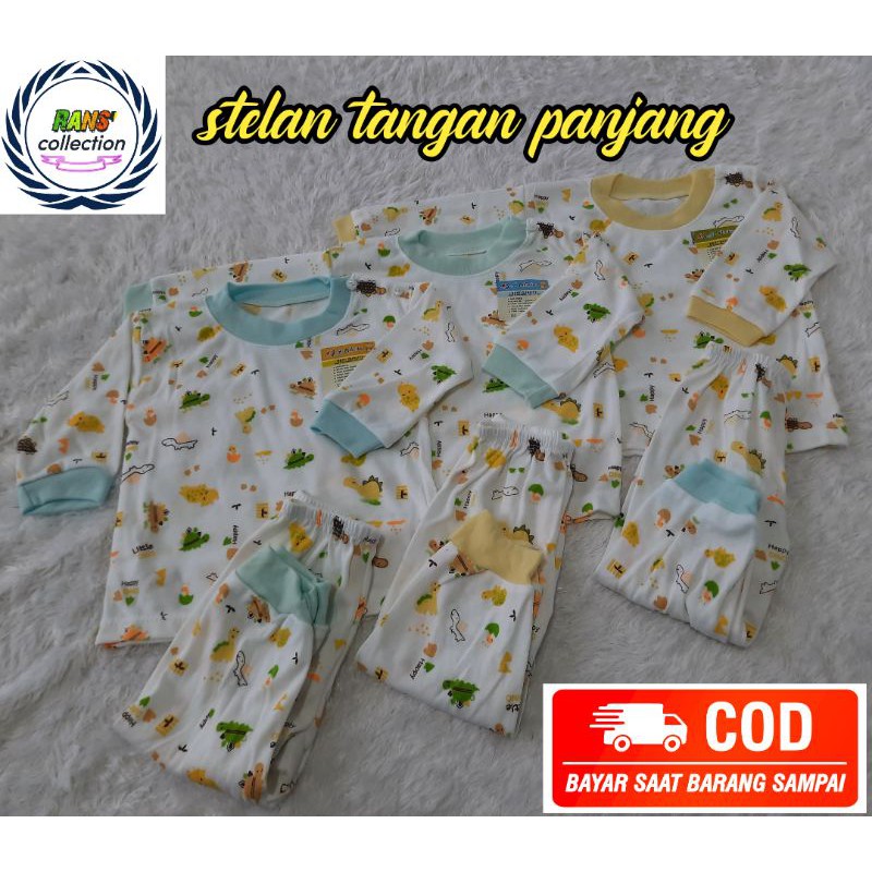 stelan baju bayi karakter tangan panjang