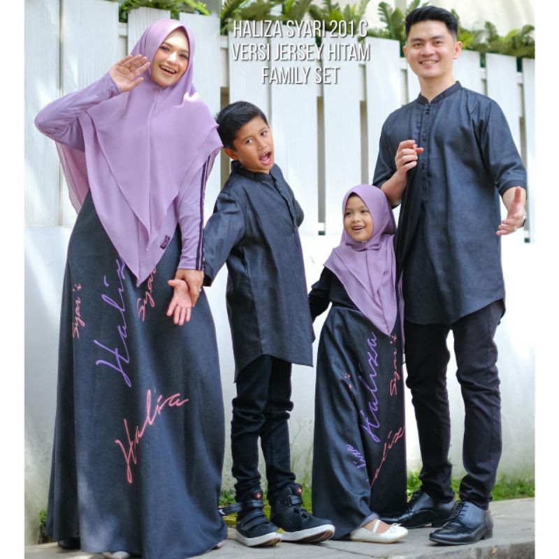 Gamis 201C Denim Hitam // Haliza Syari