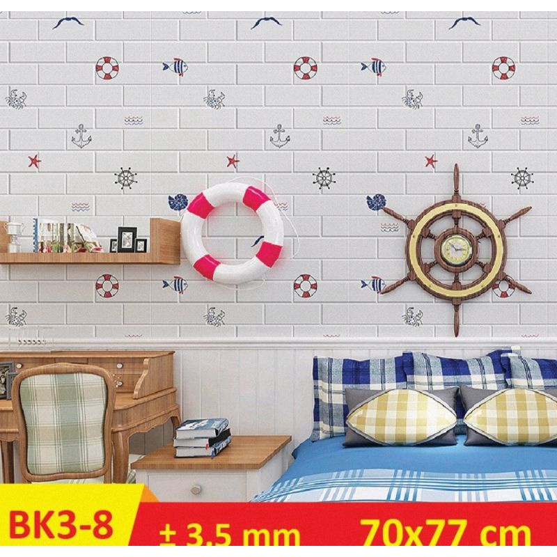 WALLPAPER JANGKAR 3D, WALLPAPER DINDING FOAM, WALLPAPER JANGKAR KAPAL