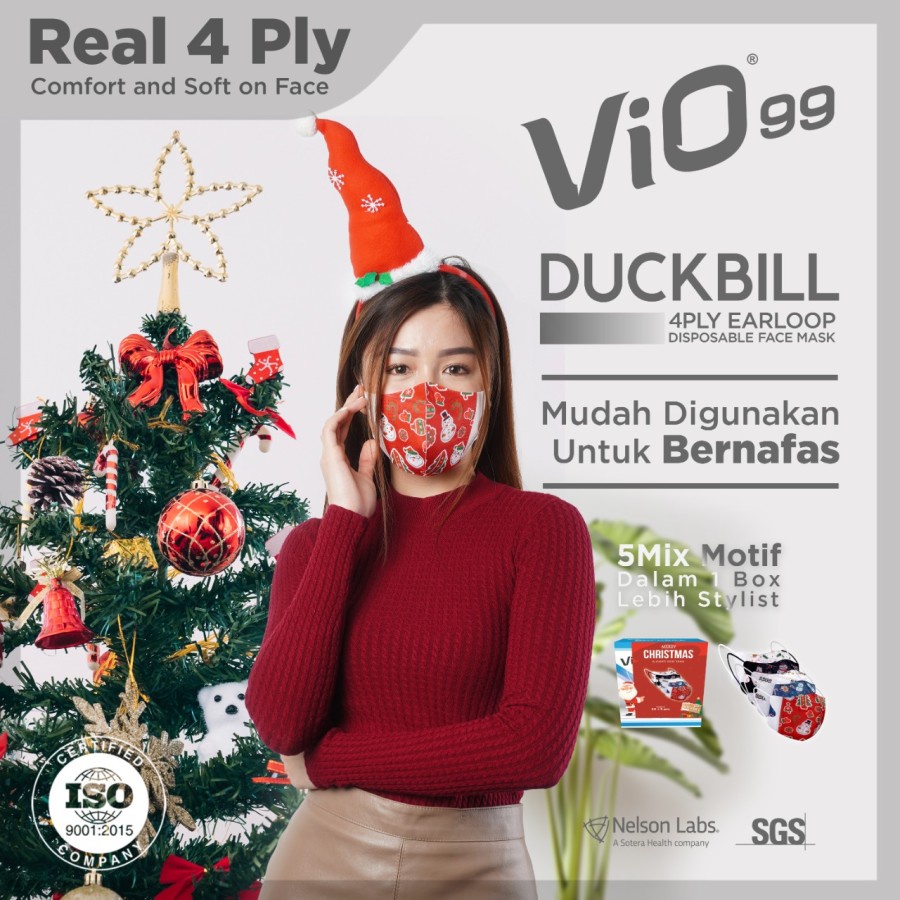 Vio Mask Nataru Edition - Vio Duckbill Isi 30 Mix Motif Berkualitas