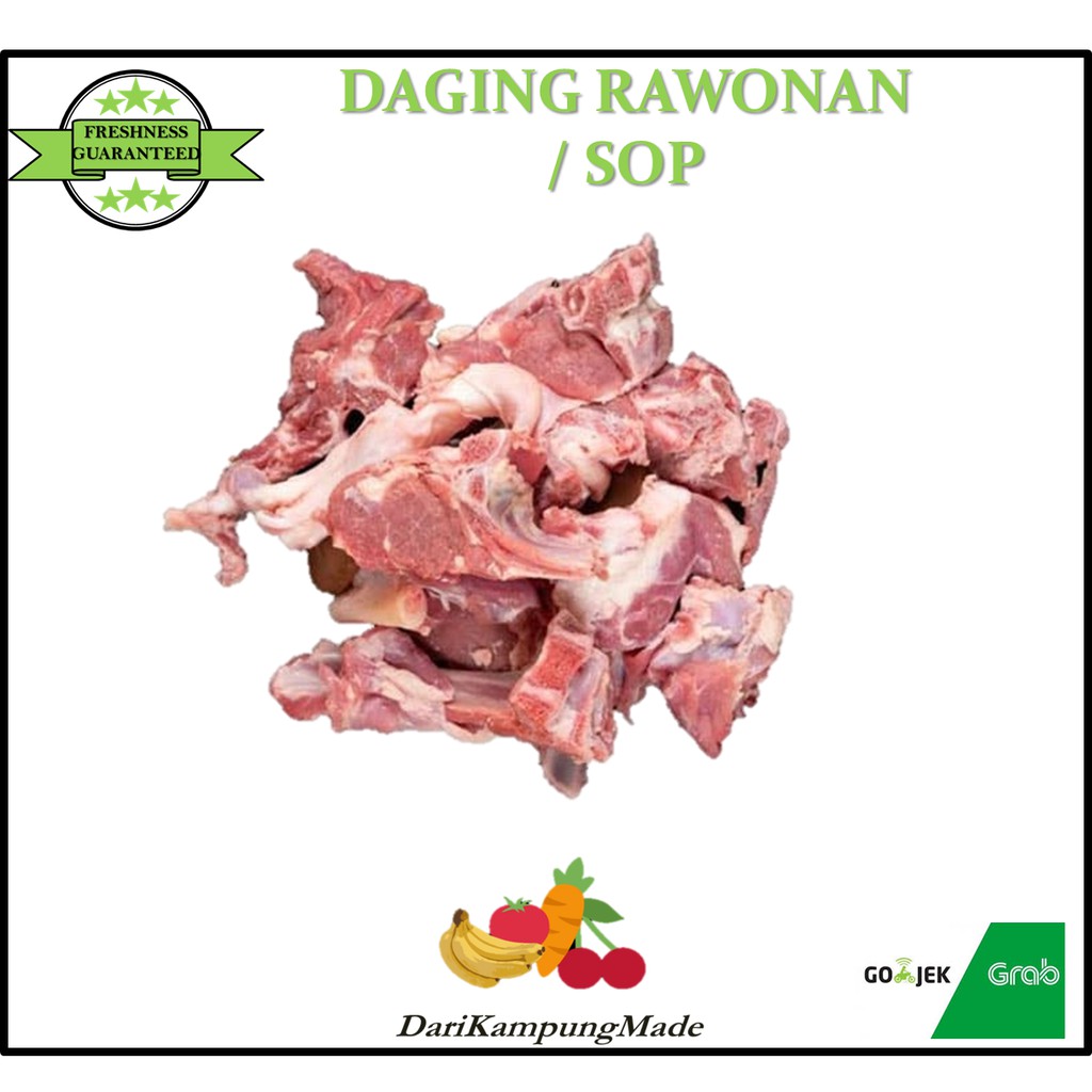 

GRAB / GOJEK ONLY / DAGING RAWONAN / SOP FRESH / DIJUAL PER 250GR