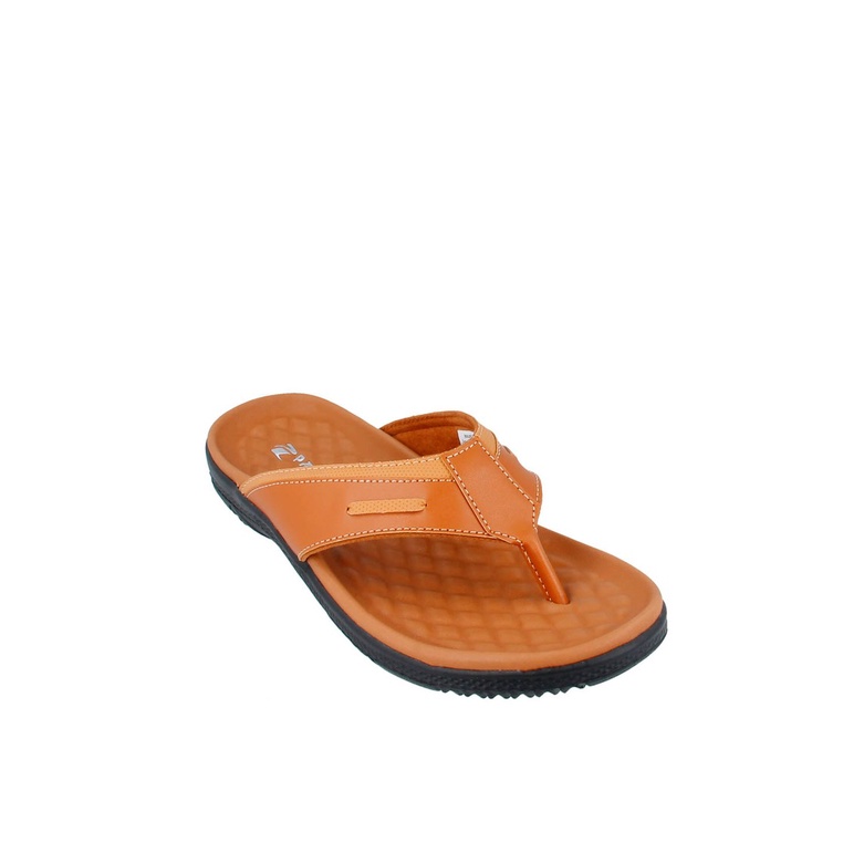 SANDAL JEPIT PAKALOLO PRIA ORIGINAL CASUAL KULIT ASLI COKLAT PB34