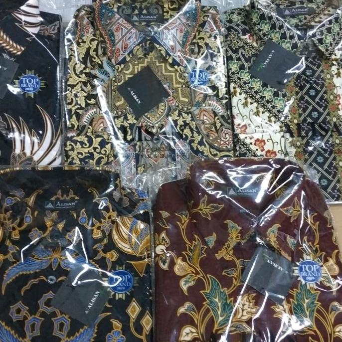 Batik alisan lengan panjang corak baru. Ukuran dari 14.5 - 16