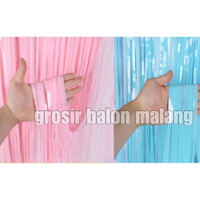 Tirai foil/backdrop/curtain foil/warna pastel macaron