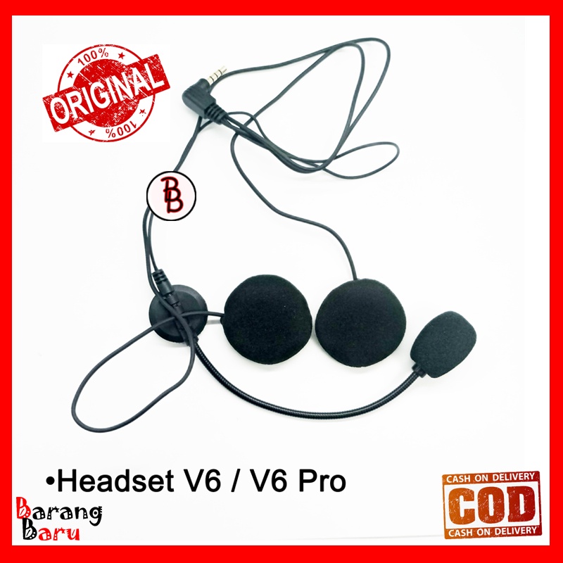 Headset dan Clampkit untuk Intercom Helm V4 or V6 Pro-3