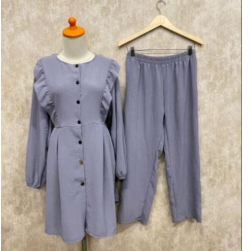 {KJN.10Jn22r} SET WANITA(BAJU TUNIK + CELANA ) SETELAN WANITATRENN 2022