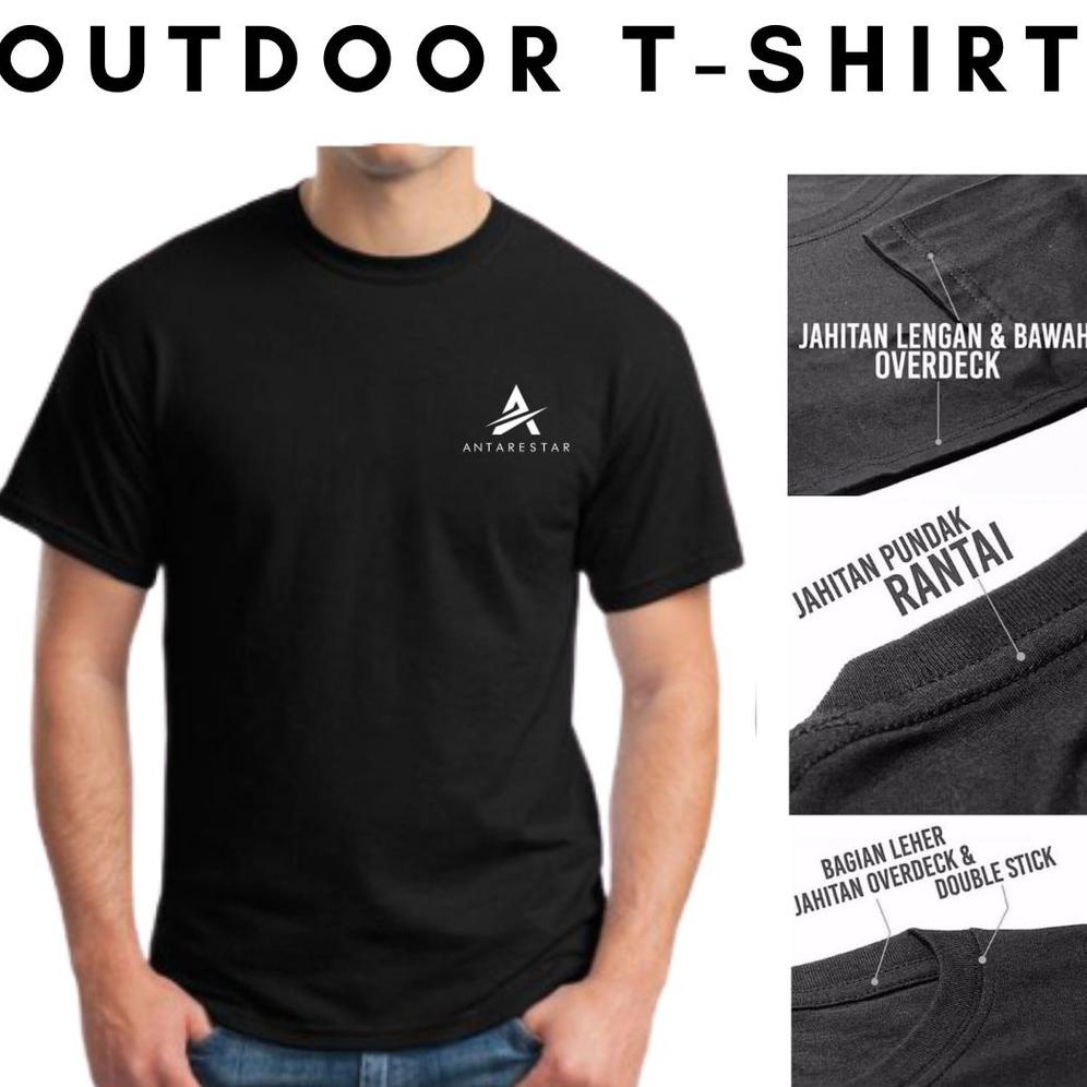 KAOS ANTARESTAR BAJU PRIA WANITA OUTDOOR LENGAN PENDEK COTTON COMBED