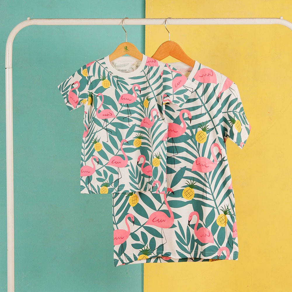 

Pop Kidswear White Flamingo Tee - Couple Anak Dan Dewasa